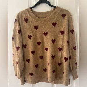 Jcrew Cashmere Heart Sweater -Large